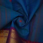 Kanchi Cotton Saree Peacock Blue SASC34515 - Image 2