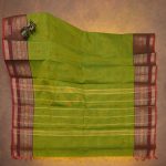 Kanchi Cotton Saree Dual Shade Green SASC34516 - Image 3