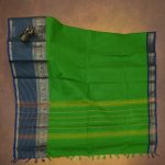 Kanchi Cotton Saree Shamrock Green SASC34517 - Image 3