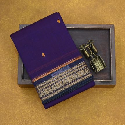 Kanchi Cotton Saree Dark Violet SASC34520