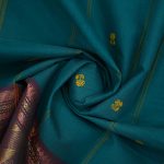 Kanchi Cotton Saree Turquoise Blue SASC34521 - Image 2