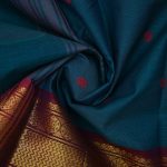 Kanchi Cotton Saree Peacock Blue SASC34524 - Image 2