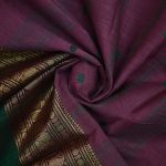 Kanchi Cotton Saree Peacock Dark Mahogany SASC34525 - Image 2