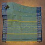 Kanchi Cotton Saree Dual Shade Sea Blue SASC34526 - Image 3