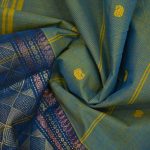 Kanchi Cotton Saree Dual Shade Sea Blue SASC34526 - Image 2