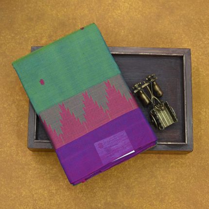 Kanchi Cotton Saree Dual Shade Green SASC34528