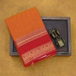 Kanchi Cotton Saree Pumpkin Orange SASC34536