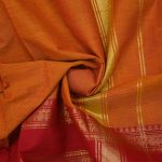 Kanchi Cotton Saree Pumpkin Orange SASC34536 - Image 2
