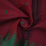 Kanchi Cotton Saree Dark Maroon SASC34538 - Image 2