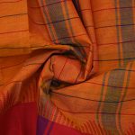 Chettinad Cotton Sarees Sunset Orange SASC34549 - Image 2