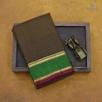 Pure Silk Sarees - Greenish Brown SASPS34572 - Image 6