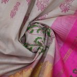 Semi Silk Cotton Printed Sarees –Beige SASPC34576 - Image 2