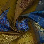 Semi Silk Cotton Printed Sarees – Mehandi Green SASPC34586 - Image 2