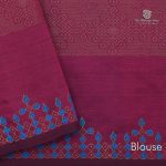 Semi Silk Cotton Printed Sarees – Cerulean Blue SASPC34589 - Image 3