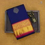 Pure Silk Sarees - Dark Blue SASPS34612 - Image 6