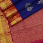 Pure Silk Sarees - Dark Blue SASPS34612 - Image 3
