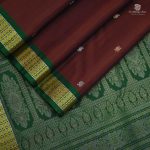 Pure Silk Sarees - Dark Brown SASPS34631 - Image 3