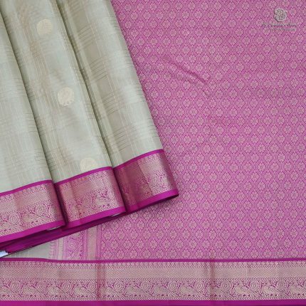 Pure Silk Sarees - Silver White SASPS34645