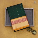 Pure Silk Sarees - Dark Green SASPS34646 - Image 6
