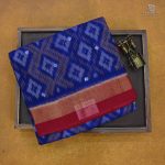 Kora Silk Cotton Sarees - Navy Blue SAS34652 - Image 6