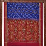 Kora Silk Cotton Sarees - Navy Blue SAS34652 - Image 5