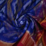 Kora Silk Cotton Sarees - Navy Blue SAS34652 - Image 2