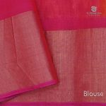 Kora Silk Cotton Sarees - Tangerine Orange SAS34658 - Image 4