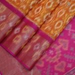 Kora Silk Cotton Sarees - Tangerine Orange SAS34658 - Image 3