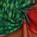 Kora Silk Cotton Sarees - Dark Green SAS34659 - Image 2