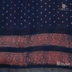 Pure Chanderi Silk Sarees - Navy Blue SASFS34664 - Image 3