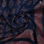 Pure Chanderi Silk Sarees - Navy Blue SASFS34664 - Image 2