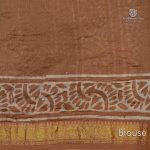 Pure Chanderi Silk Sarees - Caramel Brown SASFS34665 - Image 3