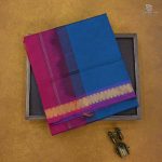 Silk Cotton Sarees Simple – Ceruleum Blue SAS34673 - Image 6