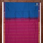 Silk Cotton Sarees Simple – Ceruleum Blue SAS34673 - Image 5
