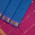 Silk Cotton Sarees Simple – Ceruleum Blue SAS34673 - Image 3