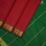 Silk Cotton Sarees Simple – Dark Red SAS34678 - Image 3
