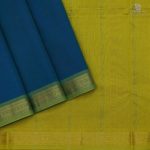 Silk Cotton Sarees Simple – Peacock Blue SAS34689