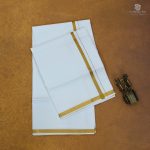 4 Muzham Dhoti - White SASD34690