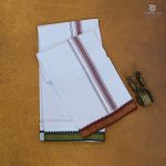 4 Muzham Dhoti - White SASD34697