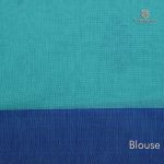 Khadi Cotton Sarees - Blue Green SASC34716 - Image 3