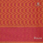 Rich Cotton Saree - Dual Shade Coral Pink SASC34742 - Image 3