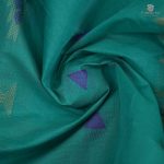 Rich Cotton Saree - Turquoise Blue SASC34745 - Image 2