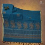 Rich Cotton Saree - Peacock Blue SASC34750
