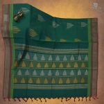 Rich Cotton Saree - Dark Green SASC34751