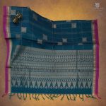 Rich Cotton Saree - Peacock Blue SASC34763