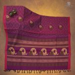 Rich Cotton Saree - Burgundy SASC34767