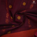 Rich Cotton Saree - Dark Maroon SASC34769 - Image 2