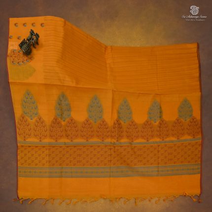 Rich Cotton Saree - Bright Yellow SASC34786