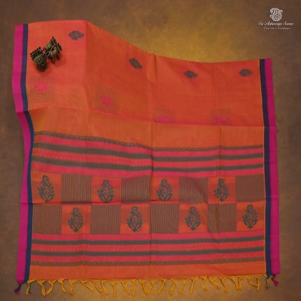 Rich Cotton Saree - Dual Shade Orange SASC34788