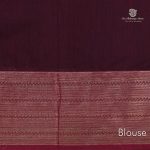 Rich Cotton Saree - Dark Brown SASC34793 - Image 3